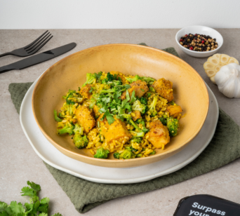 Brauner Reis - Hähnchen - Broccoli (Bombay Currysoße)