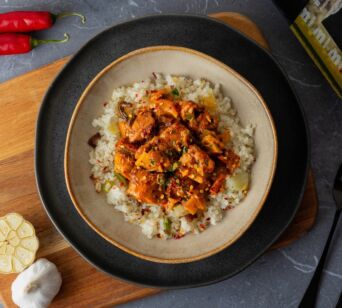 Blumenkohl Reis - Hänchen Satay [LOWCARB]