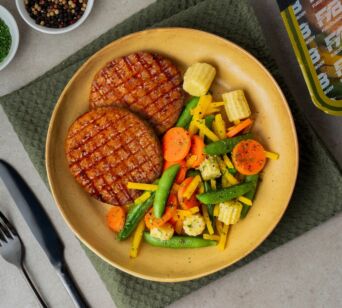 Hähnchen Burger - Wok Mischung (mit Gewürz)