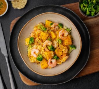 Reis - Mango Curry Shrimp