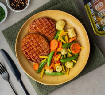 Hähnchen Burger - Wok Mischung (mit Gewürz)