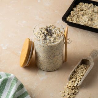 Köstliche high protein overnight oats naturel