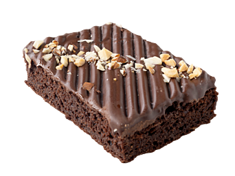 Probieren Sie unseren köstlichen Brownie aus dunkler Schokolade mit Mandelfüllung