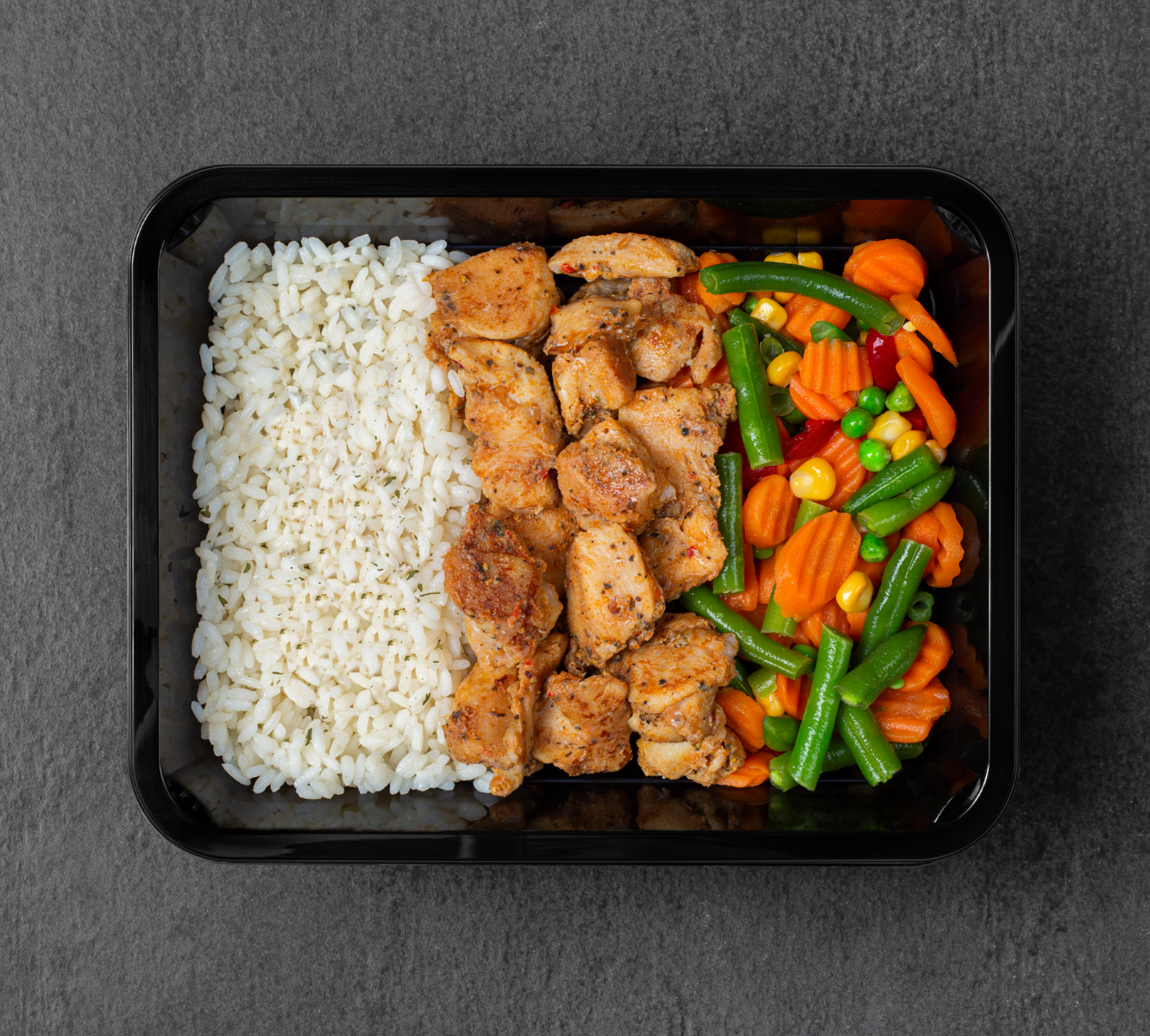 Reis - Hähnchen Piri Piri - Mexikanische Gemüsemischung
