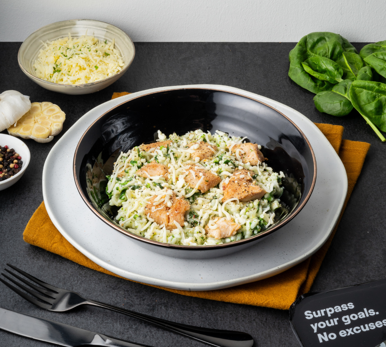 Risotto Spinat - Hähnchen