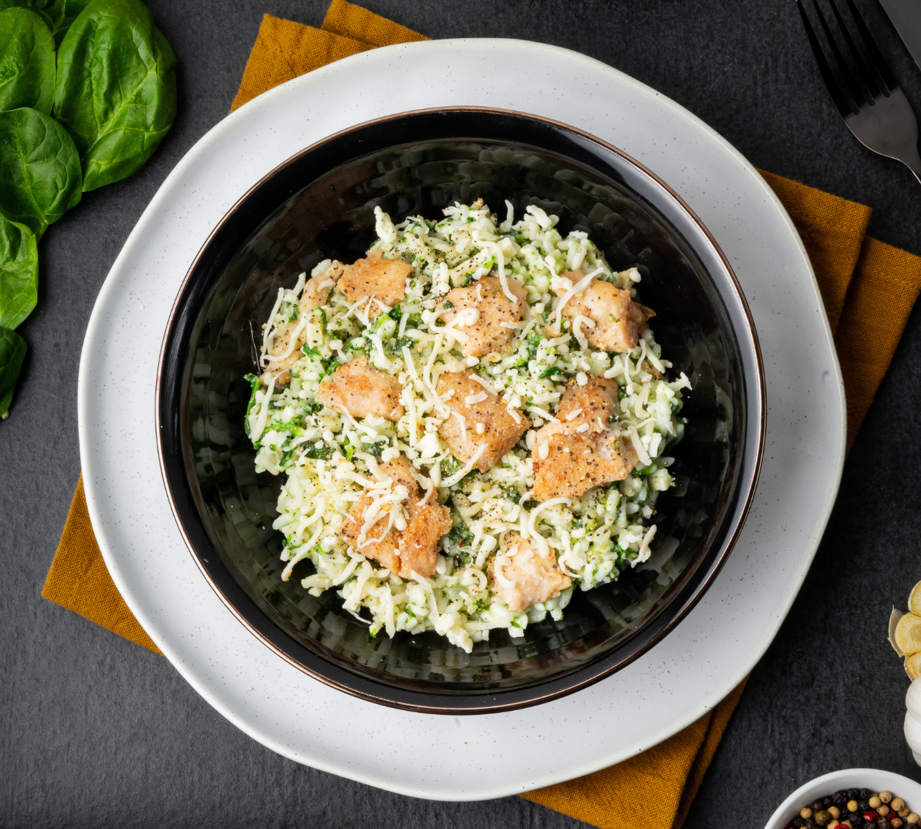 Risotto Spinat - Hähnchen