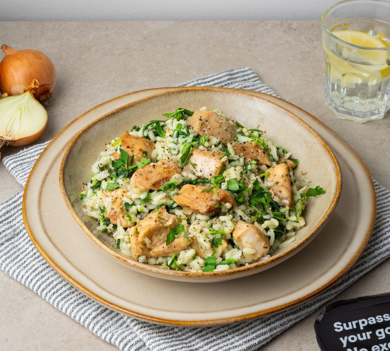 Vegetarisches Risotto mit Spinat [VEGA]