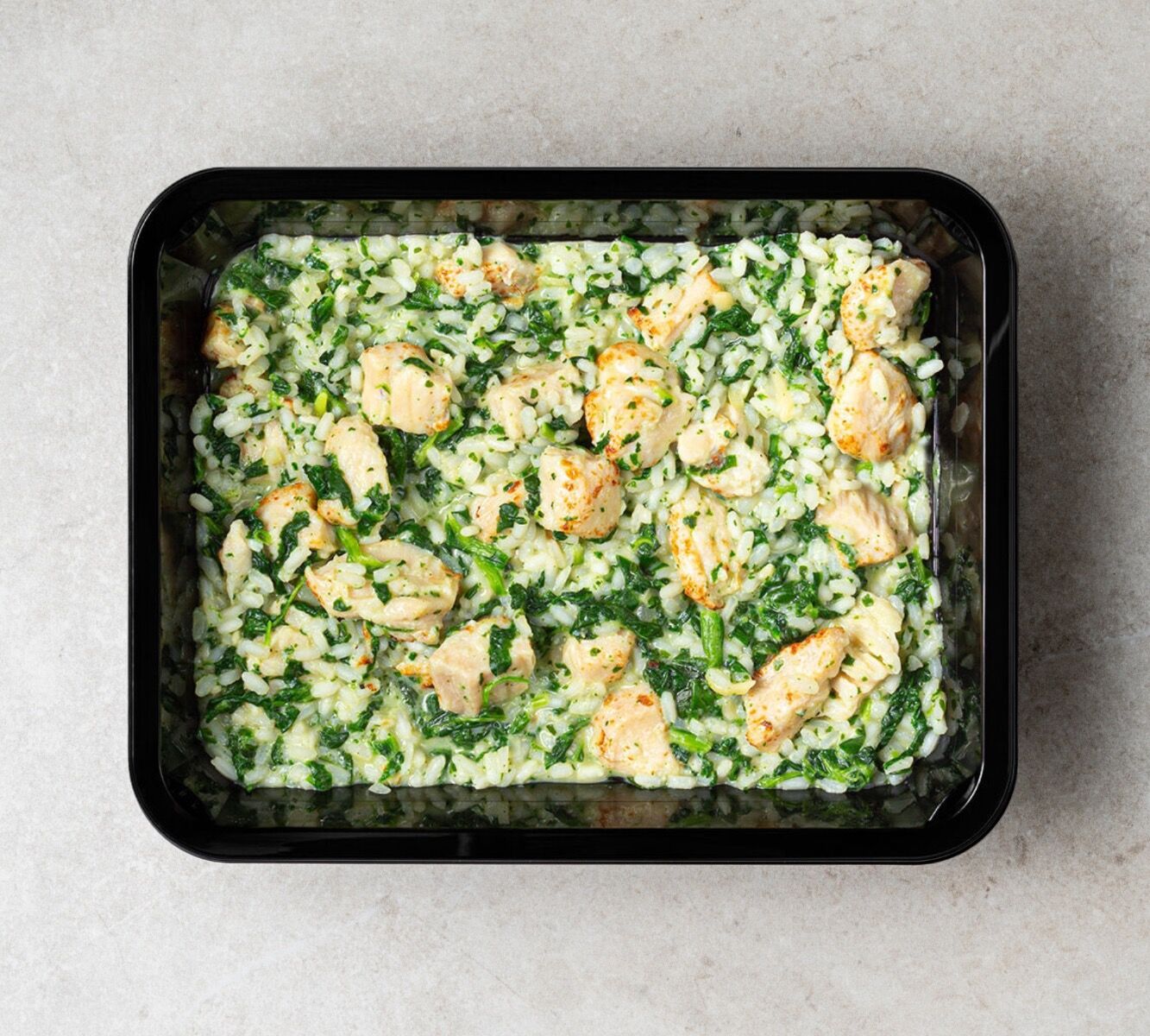 Vegetarisches Risotto mit Spinat [VEGA]