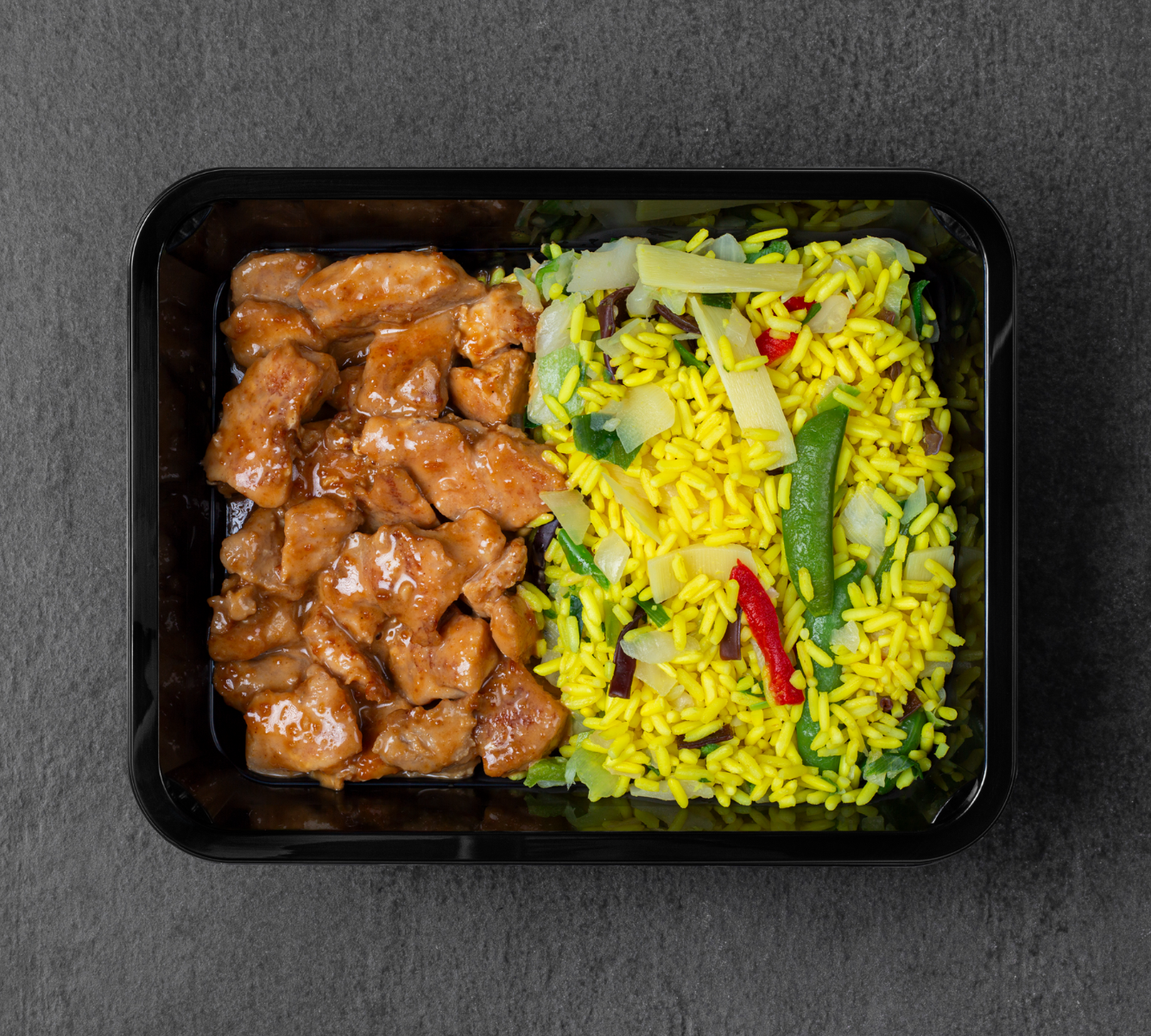 Gelber Reis - Hähnchen - Satay