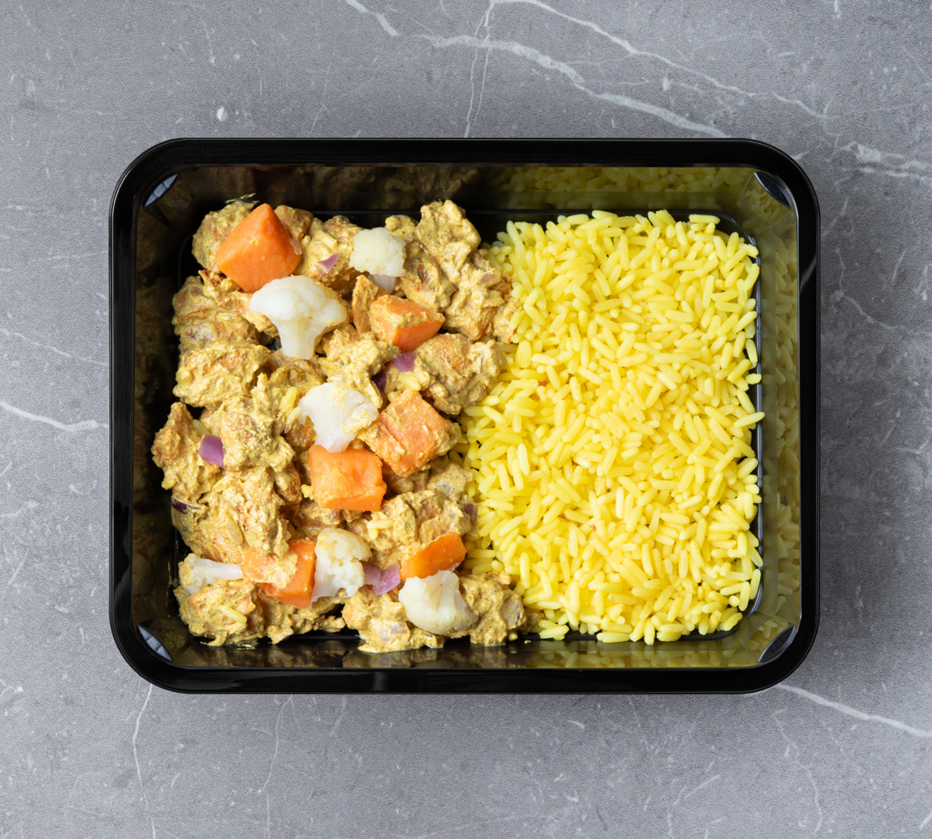 Gelber Reis - Hähnchen Tandoori