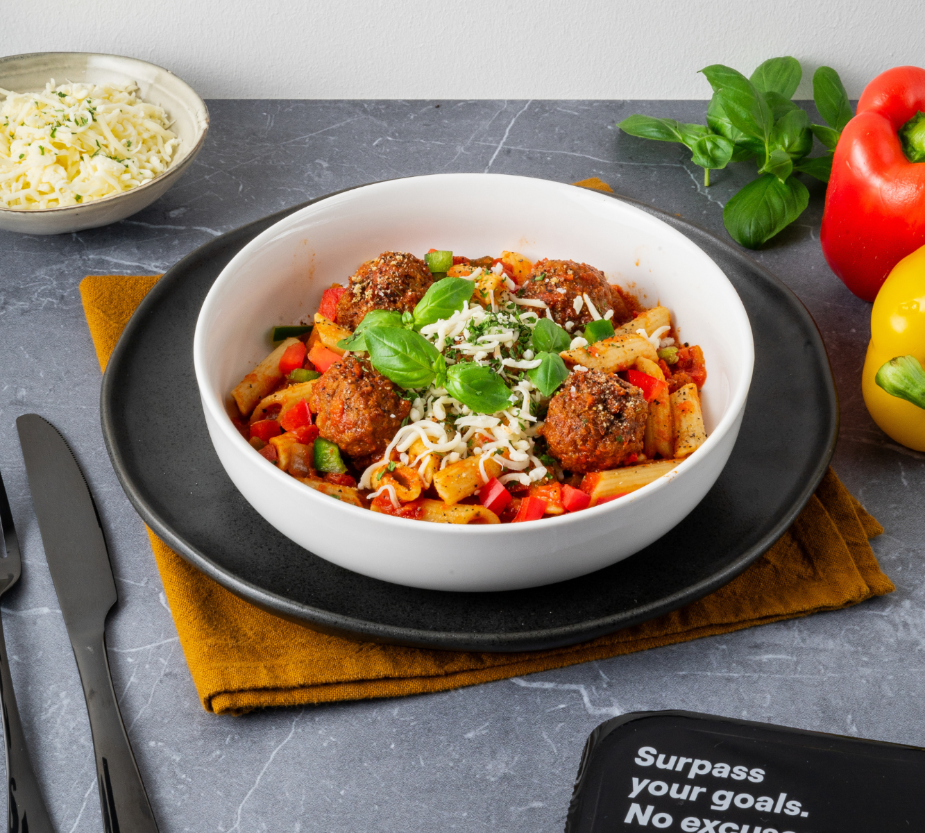 Pasta-Bolognese - Fleischbällchen