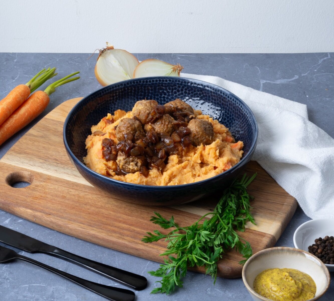 Kartoffel-Möhren stampf - Meatballs [BULK]