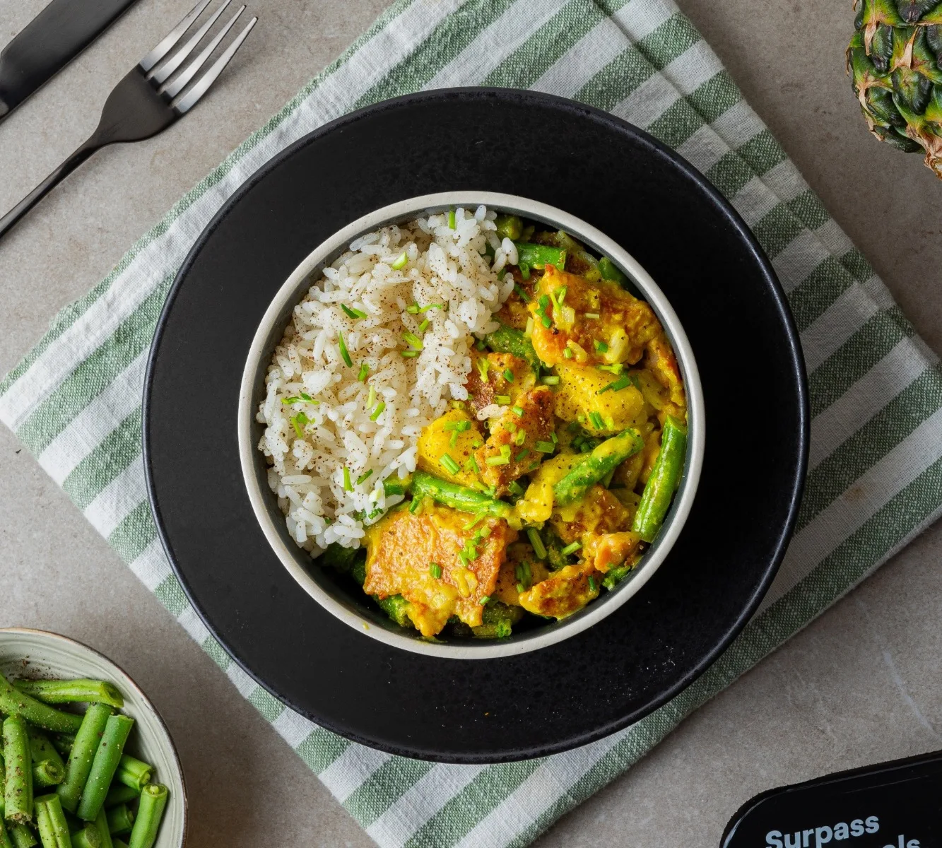 Basmati Reis - Hühnercurry - Brechbohnen & Ananas [BULK]
