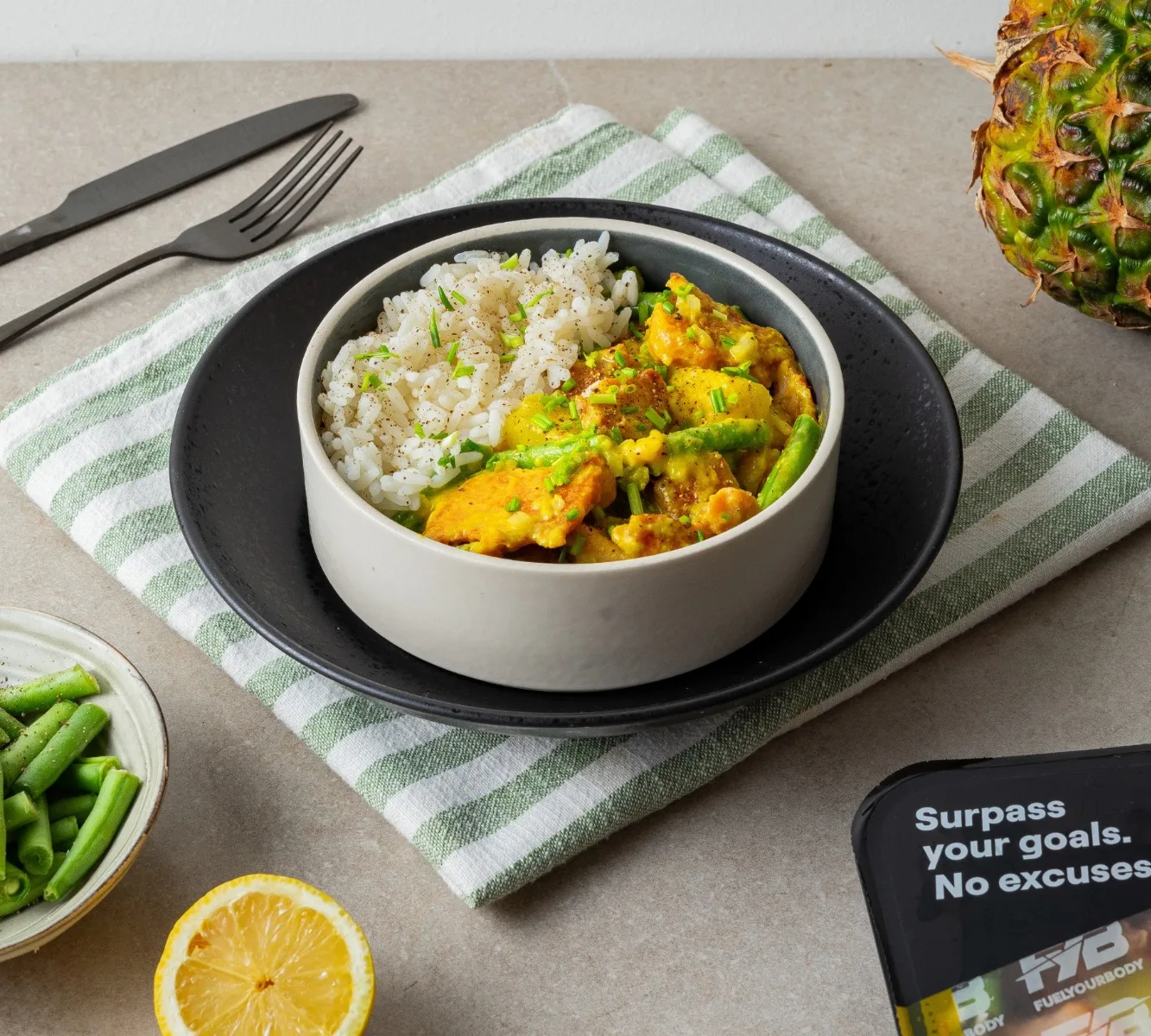 Basmati Reis - Hühnercurry - Brechbohnen & Ananas [BULK]