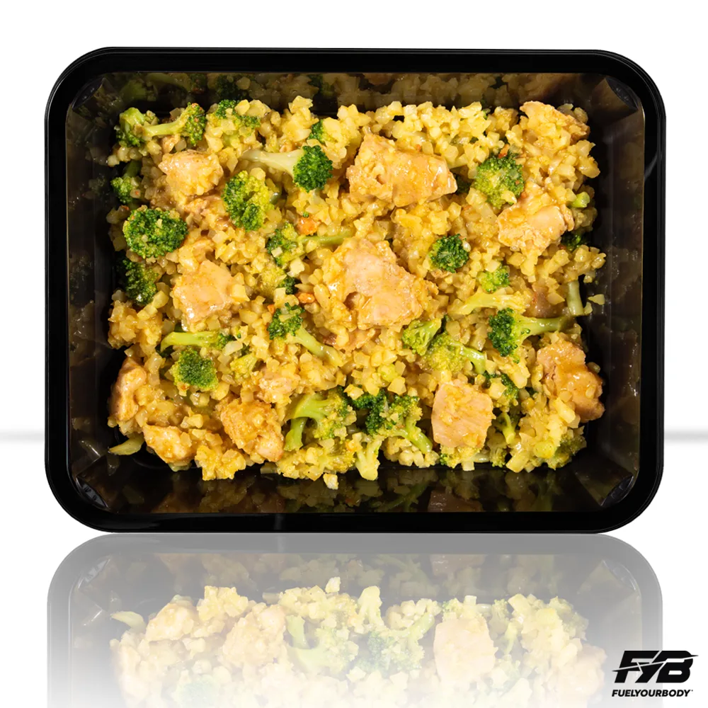 Blumenkohl Reis - Hähnchen - Broccoli (Bombay Currysoße) [LOWCARB]