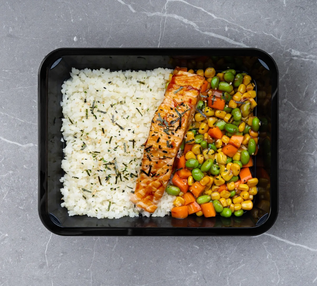 Blumenkohlreis - Lachs Teriyaki [LOWCARB]
