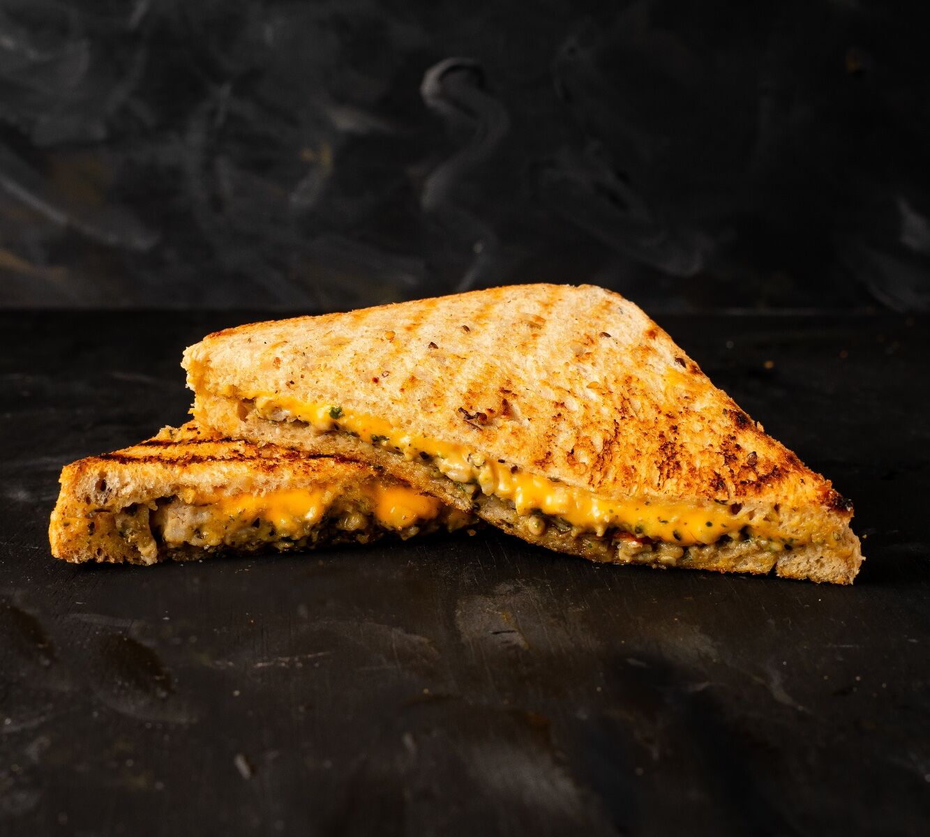 High Protein Toast - Pesto Chicken