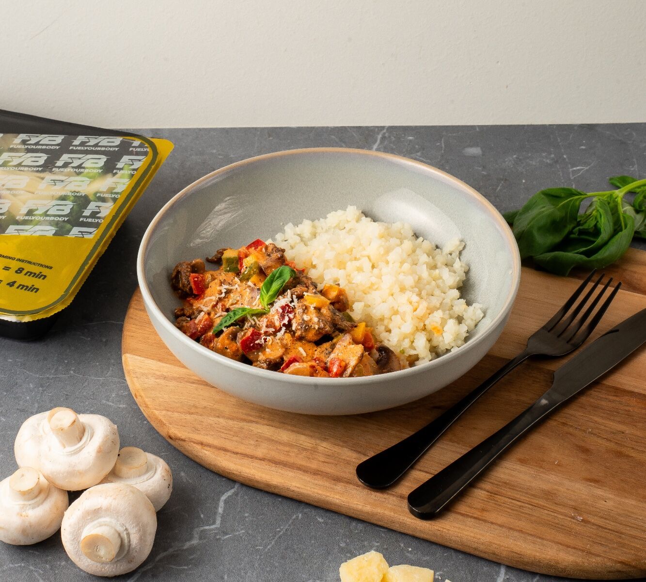 Blumenkohlreis - Beef Stroganoff [LOWCARB]