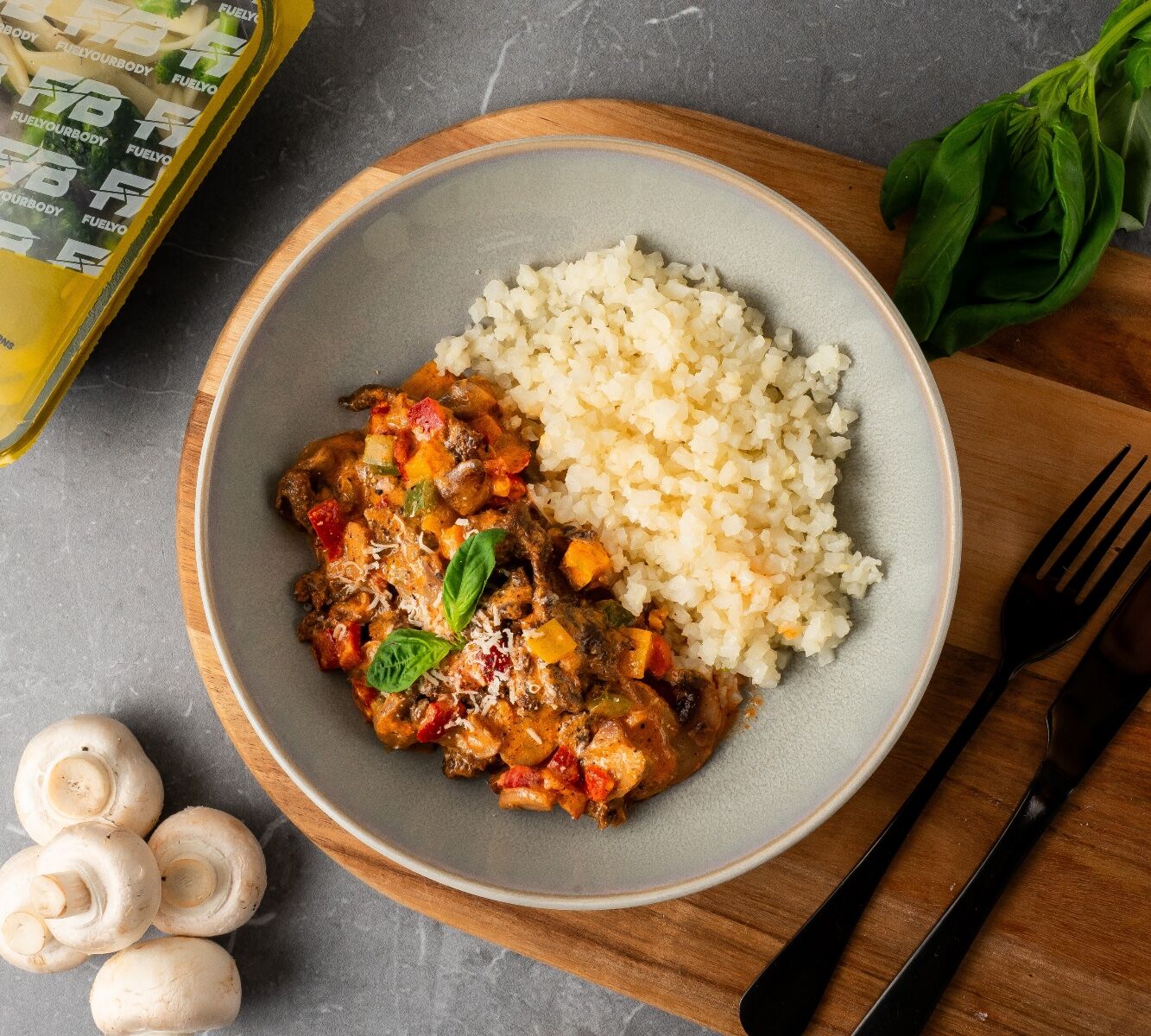 Blumenkohlreis - Beef Stroganoff [LOWCARB]