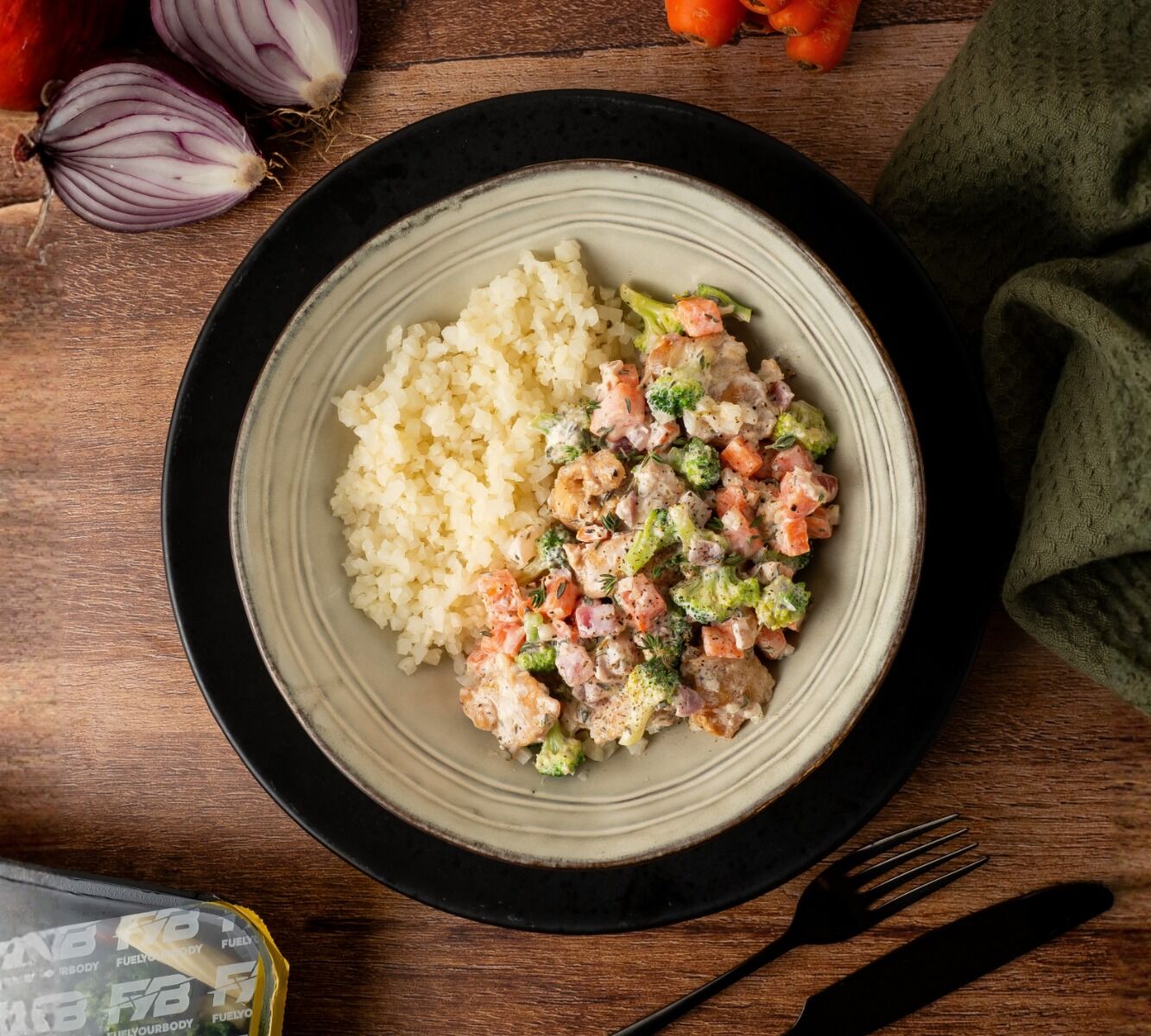 Blumenkohlreis - Honey Herb Chicken [LOW CARB]